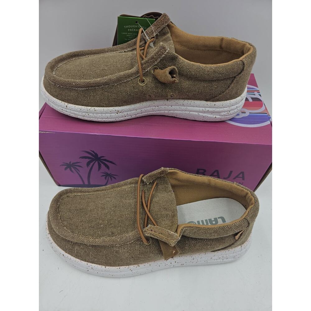 New Boy’s LAMO CK2035 Khaki Dark Tan Paulie Kids Casual Slip-on Shoes Size 1Y